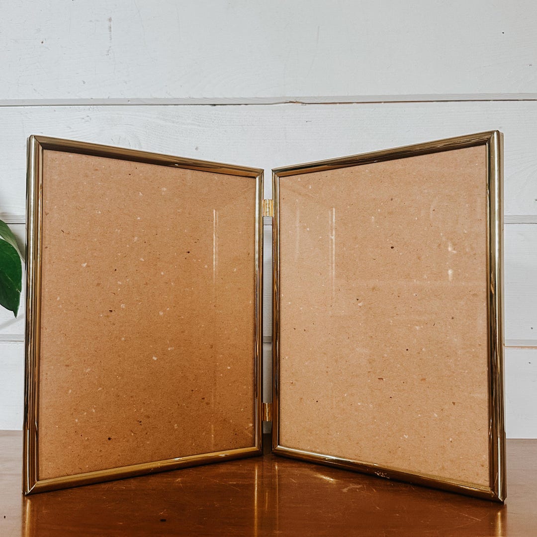 Vintage 8x10 Brass Bi Fold Picture Frame | Fold Open, Bi-fold - Etsy