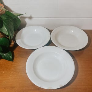 Antique White Ironstone Bowls Set of 3| J & G Meakin England