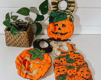 Vintage Halloween Door Hangers Set of 3 | Vintage Pumpkins