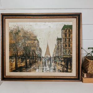 Vintage Large Framed Oil Painting on Canvas | Lee Reynolds
