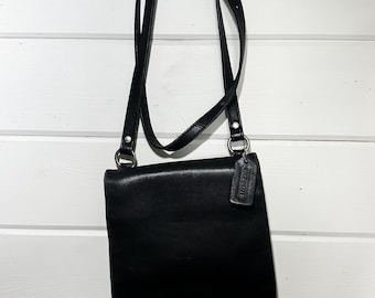 Vintage Coach Leather Passport Pouch: Black Hipster Bag, Style
