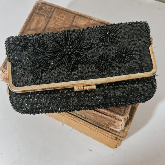 Black formal clutch Gem