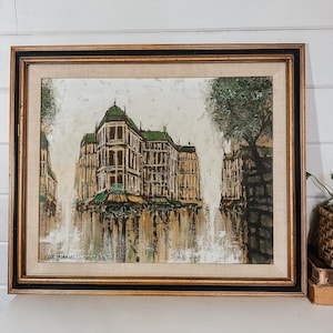 Vintage Large Framed Oil Painting on Canvas | Lee Reynolds