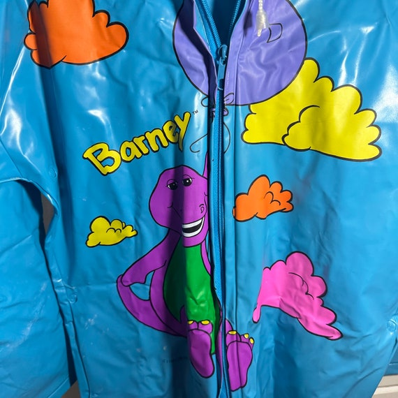 Vintage 90s Barney Rain Jacket Rain Coat | 1992 B… - image 2