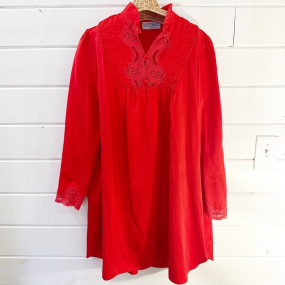 Vintage Red Nightgown Lingerie | Lily of France |… - image 2