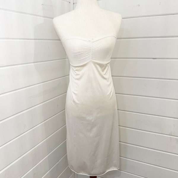 Vintage Kayser Nylon White Strapless Slip | Vintage Slip, Lingerie