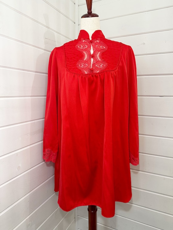 Vintage Red Nightgown Lingerie | Lily of France |… - image 1