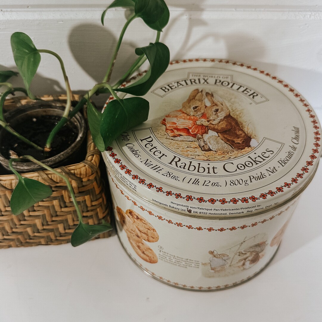 Vintage 1992 Beatrix Potter Peter Rabbit Round Tin Can - Etsy
