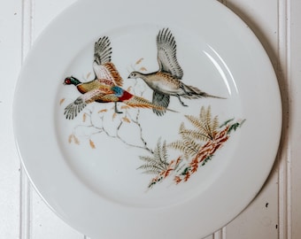 Plato decorativo antiguo con forma de ave de caza / Bavaria Schumann / Faisán