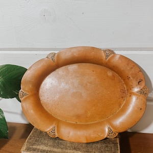 Vintage Decorations Copper Serving Display Plate