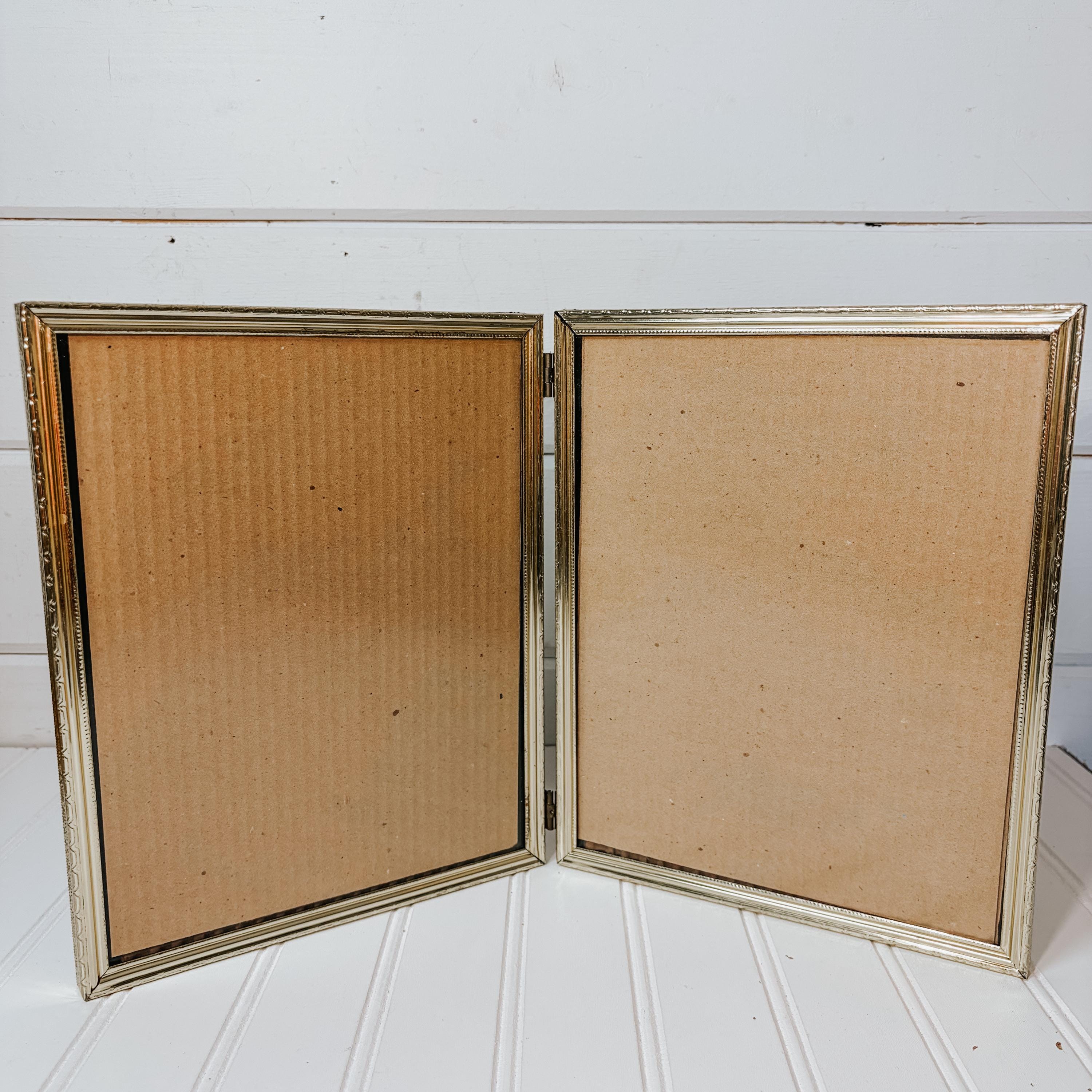 Vintage 8x10 Brass Bi Fold Picture Frame | Fold Open, Bi-fold - Etsy