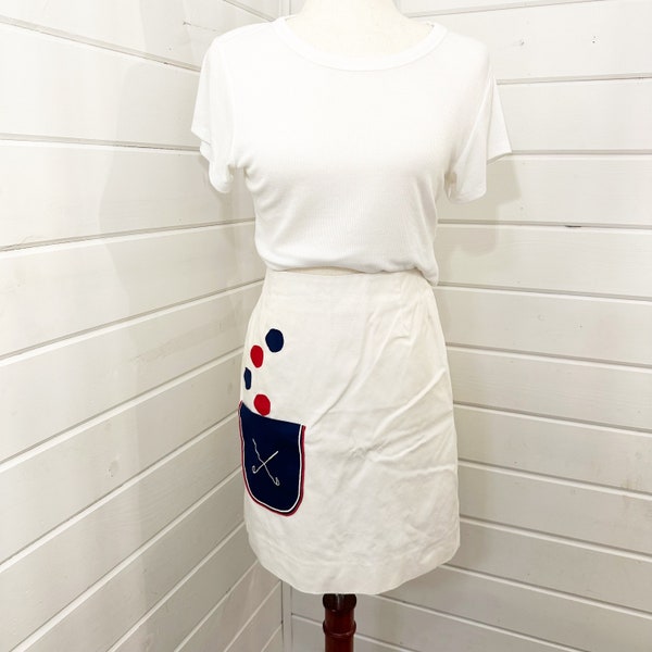 Vintage 60s 70s White Mini Golf Skirt | Vintage Skirt Skort