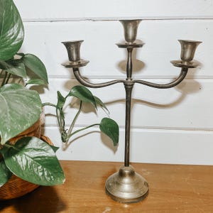 Vintage Brass Large Candelabra | 3 Arm Candelabra
