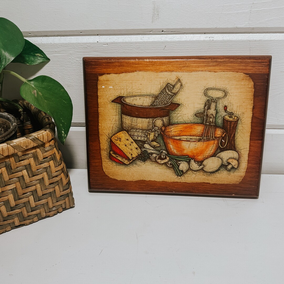 Vintage Mid Century Kitchen Wall Plaque | Wall Hanging, Gallery Wall - Etsy