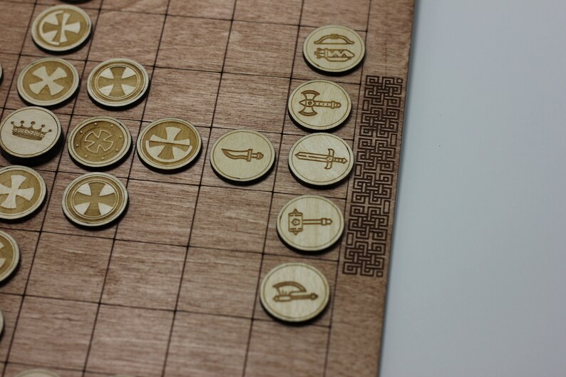 Hnefatafl Board Game Includes Pieces and Board Etsy