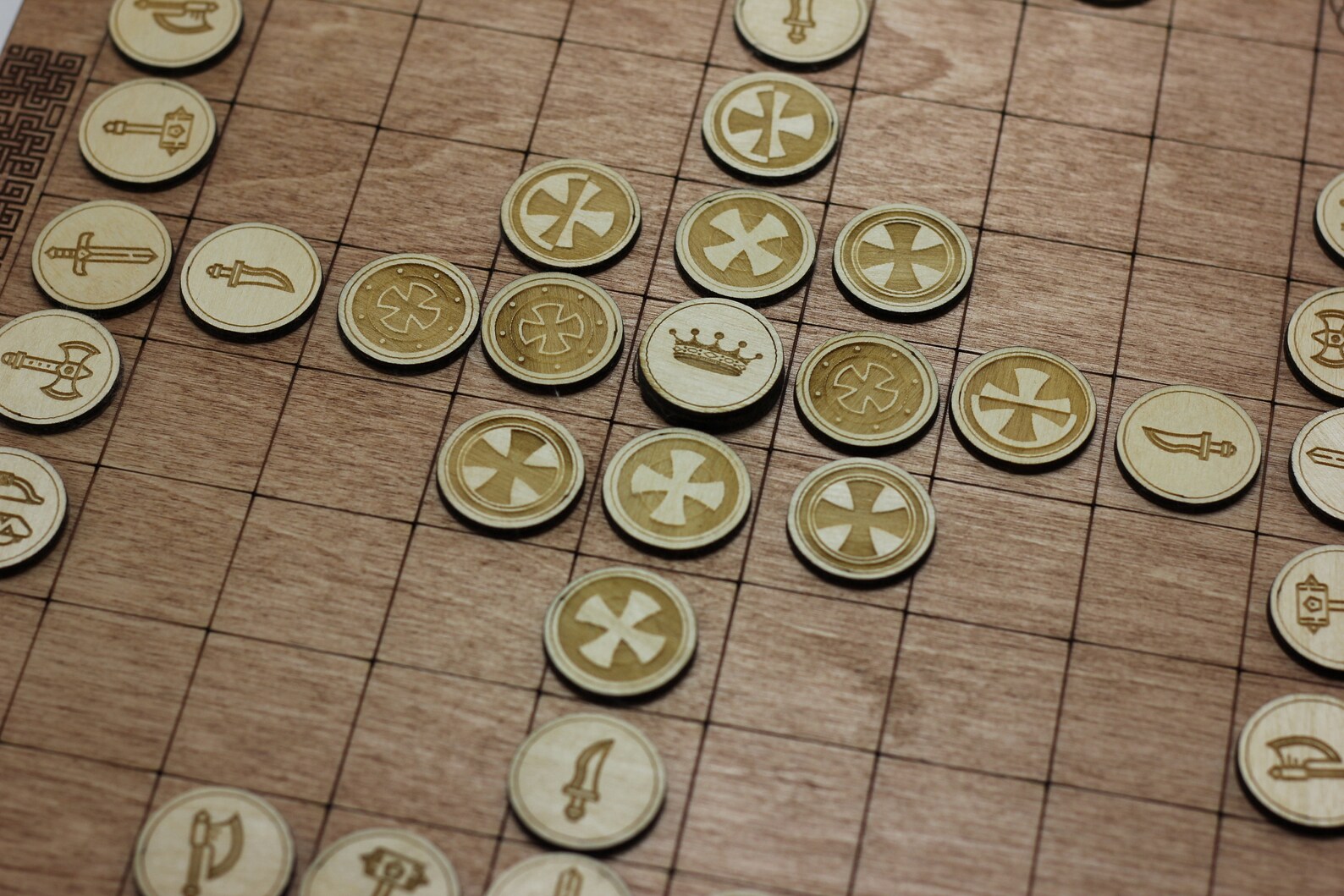 Hnefatafl Board Game Includes Pieces and Board Etsy