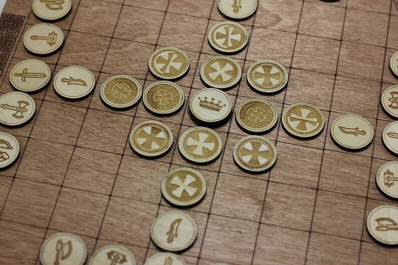 Hnefatafl Board Game Includes Pieces and Board Etsy