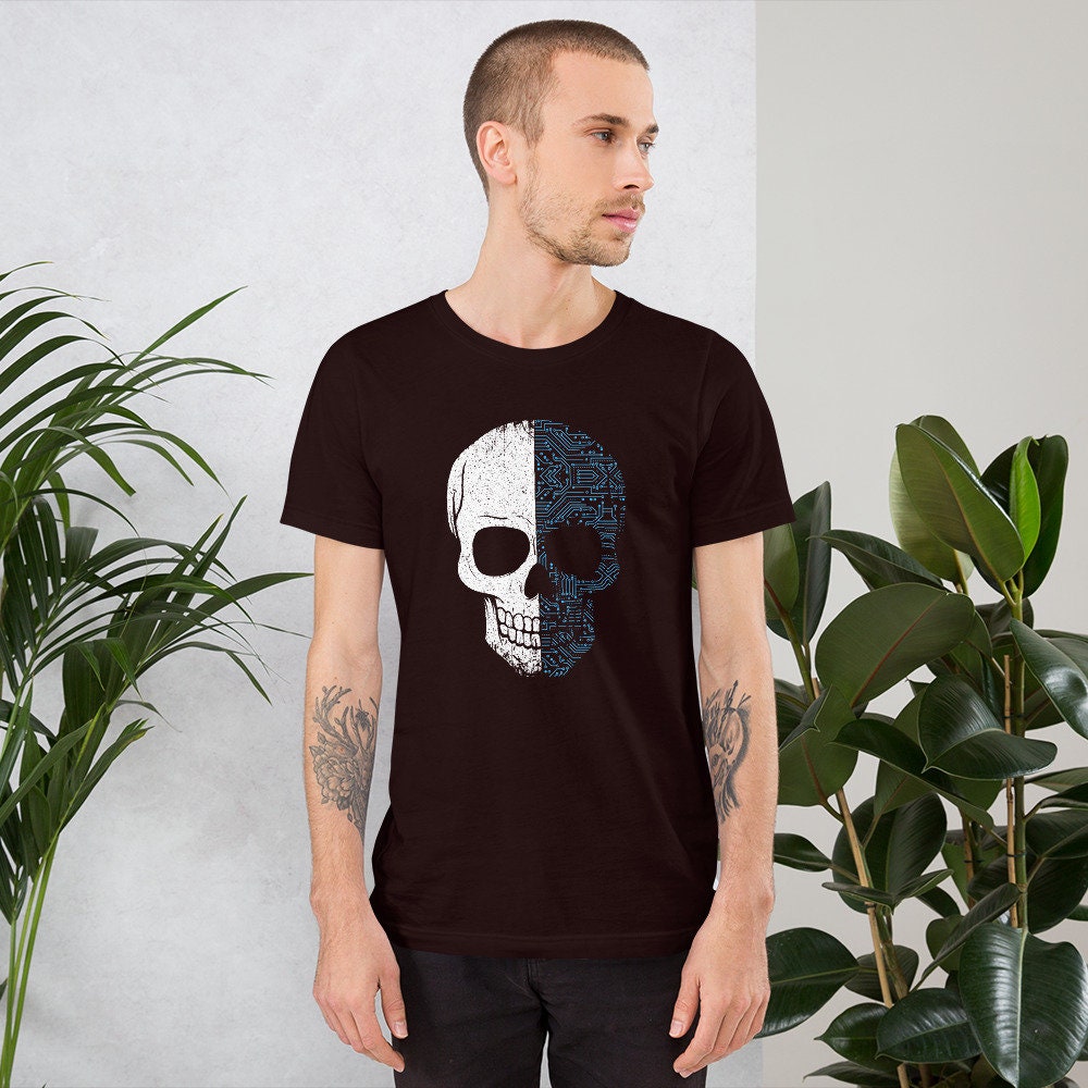Sci-fi Skull T-shirt. - Etsy