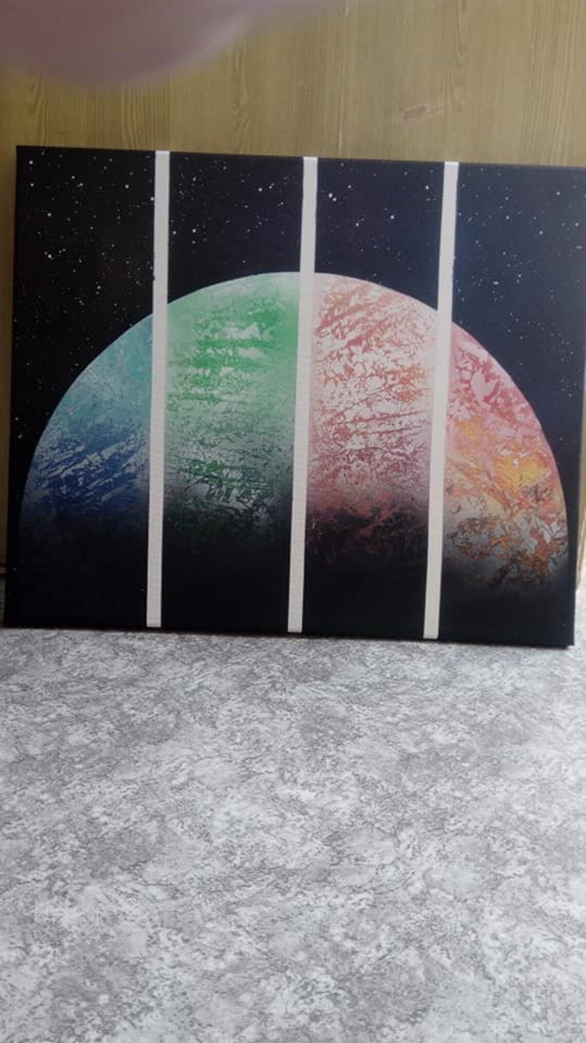 Spray Paint Art // Wall Decor // Home Decor // Homemade Etsy