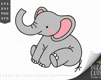 Download Sitting Elephant Svg Etsy