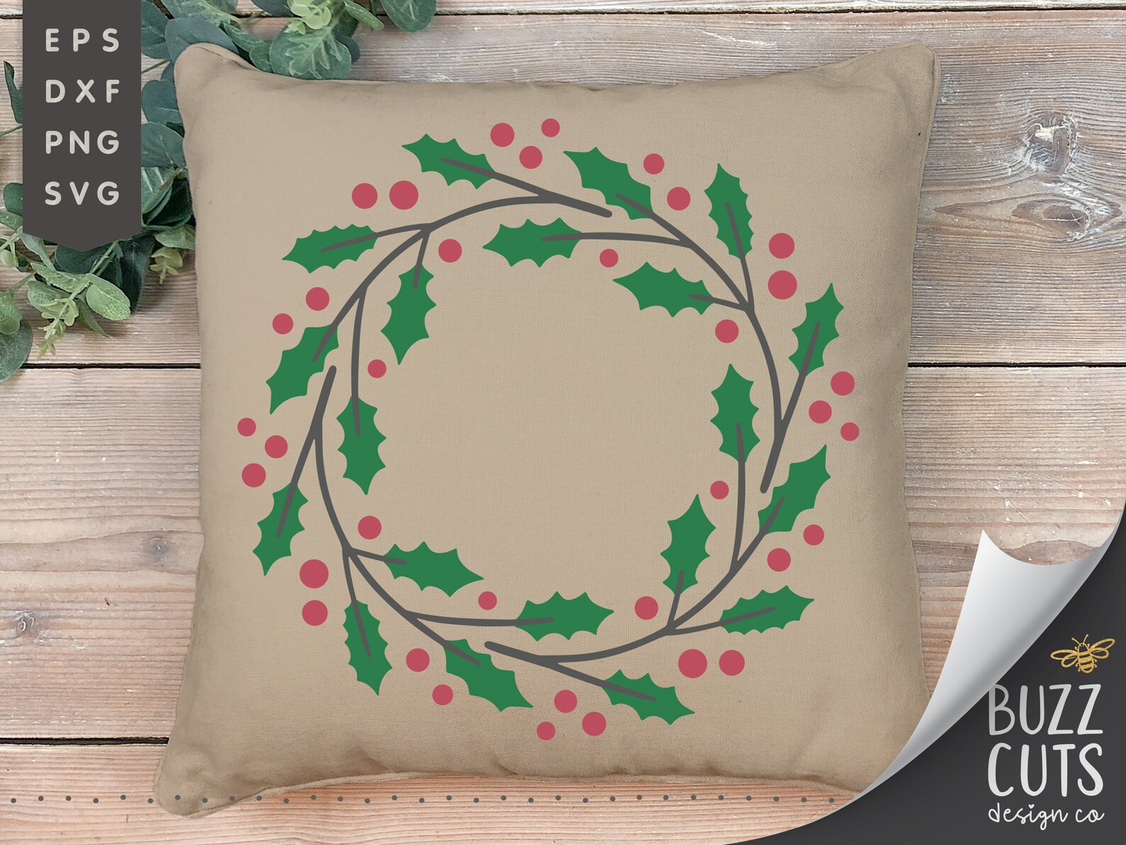 Weihnachten Kranz svg Holly Kranz svg Mistelzweig Kranz svg Etsy Schweiz