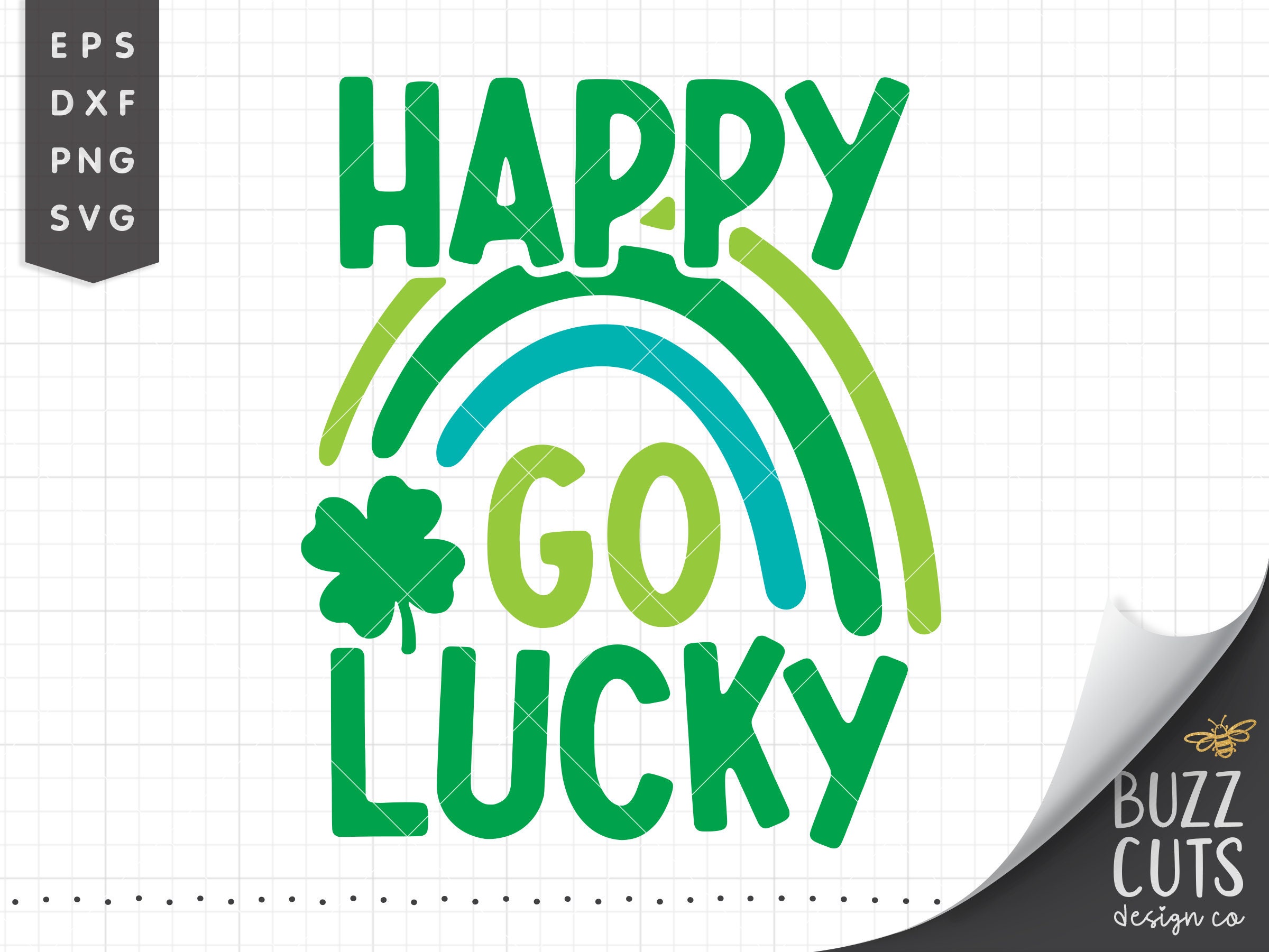 Happy Go Lucky SVG Lucky Rainbow Svg Retro Rainbow Svg St Etsy