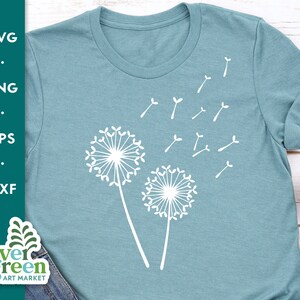 Paardebloem SVG, Wildflower SVG, bloemen SVG, maak een wens SVG, botanische SVG, Boho SVG, tshirt SVG