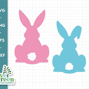 Easter bunny svg, easter svg, bunny silhouette svg, bunny tail svg, cute bunny svg, cut file, PNG, dxf