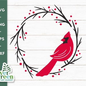 Cardinal SVG, svg couronne cardinale, mémorial svg, souvenir, couronne svg, deuil, perte, être cher svg, en mémoire, branche svg