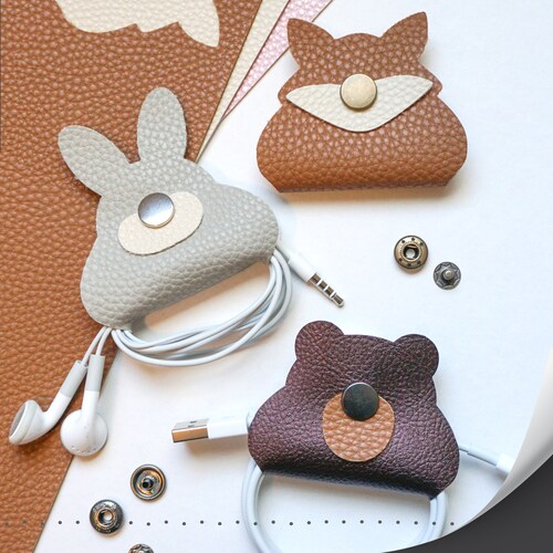 Cable Organizer Svg Faux Leather Cord Holder Template Svg Etsy