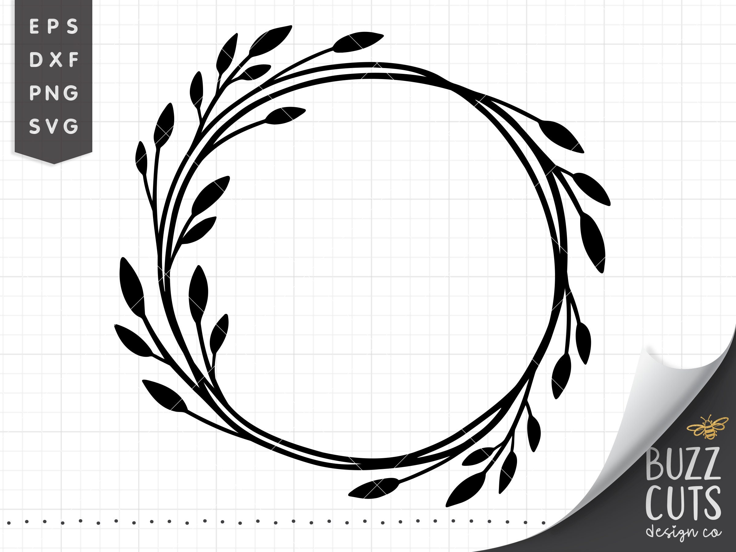 Leaf Wreath Svg Organic Wreath Svg Circle Svg Border Etsy UK