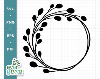 BlätterKranz svg, Eukalypus Kreis svg, floraler Kranz svg, botanisches Monogramm svg, Bauernhaus Kreis Rahmen, Blatt svg