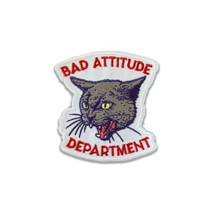 Patch - Hissing Kitty Bad Cat - Color Embroidered Patch by Bad Attitude Dept