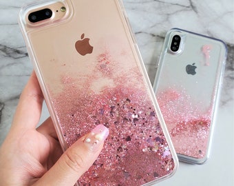 Pink Glitter Case Etsy