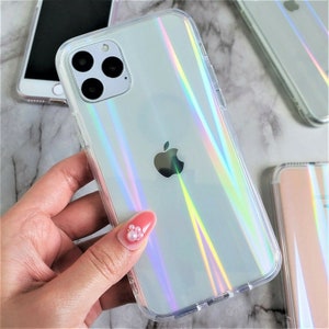 Holographic Transparent Laser Clear Rainbow Case iPhone Custom Case SE 7 8 Plus iPhone Xr iPhone iPhone Xs Max iPhone 12 iPhone 13 Pro Max