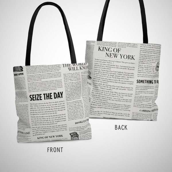 Newsies Tote Bag, Seize the Day, King of New York, Newsies Musical Broadway, Fansies, Theatre Gift