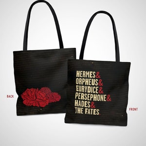 Hadestown Tote Bag, To The World We Dream About, Ampersand Names, Broadway Show, Musical Theater, Greek Mythology, Orpheus, Eurydice