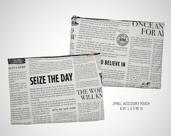 Newsies Flat Accessory Pouch, Seize the Day, Clutch Bag, Broadway, Théâtre musical, King of New York, Carrying the Banner, Fansies
