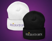 HERstory Beanie, Six Musical, Ex Wives, Broadway Show, Musical Theater Gift, Embroidered Hat, Queen of the Castle, #metoo