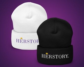 HERstory Beanie, sechs Musical, Ex-Frauen, Broadway-Show, Musical-Theater-Geschenk, bestickte Hut, Königin des Schlosses, #metoo