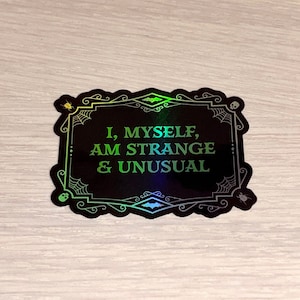 Strange and Unusual Sticker, Beetlejuice Musical, Lydia Deetz, Broadway-Aufkleber, Musiktheater, Halloween-Aufkleber