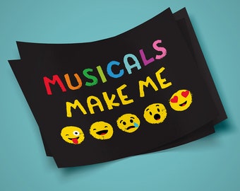 Emoji Sticker, Musical Theater, Broadway Show, Emojiland, Musicals, Smiley Face