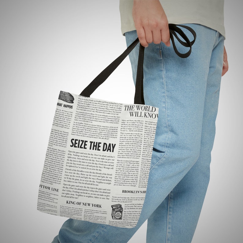 Newsies Tote Bag, Seize the Day, King of New York, Newsies Musical Broadway, Fansies, Theatre Gift image 4