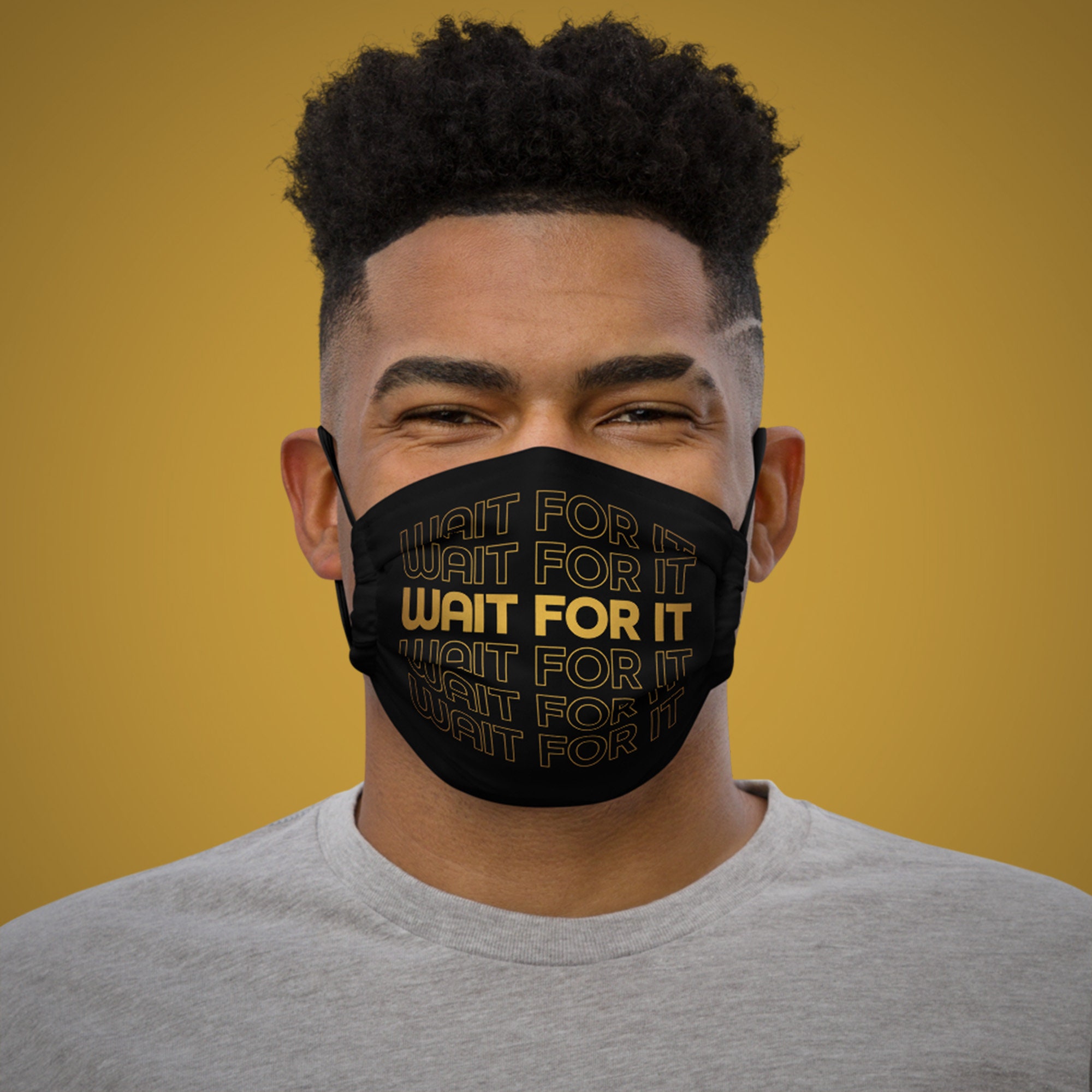 Wait for It Face Mask Hamilton Musical Aaron Burr Broadway Etsy