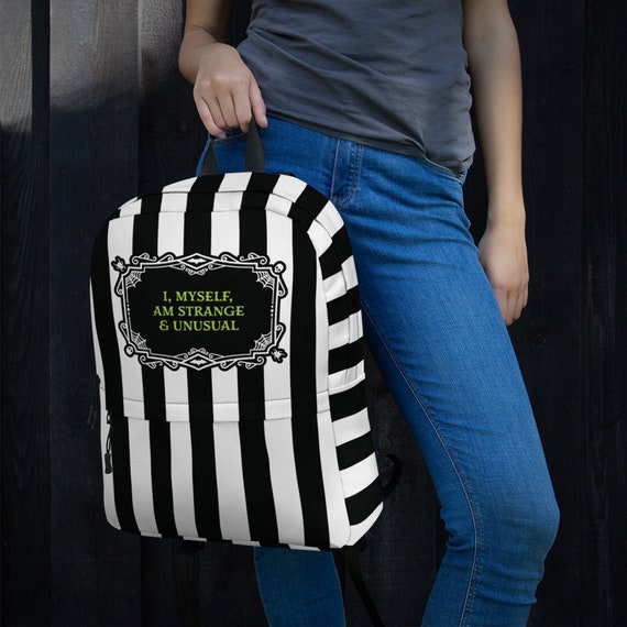 beetlejuice strange and unusual mini backpack Loungefly Icons – Kawaii Gifts product. Beetlejuice Beetlejuice Lydia Deetz Cosplay