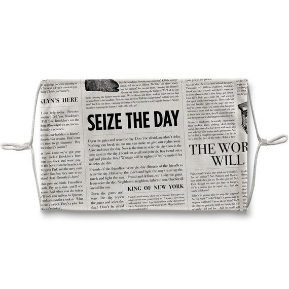 Newsies Face Mask Seize The Day Broadway Musical Theater Etsy Newsies Face Mask Seize The Day Broadway Musical Theater Etsy