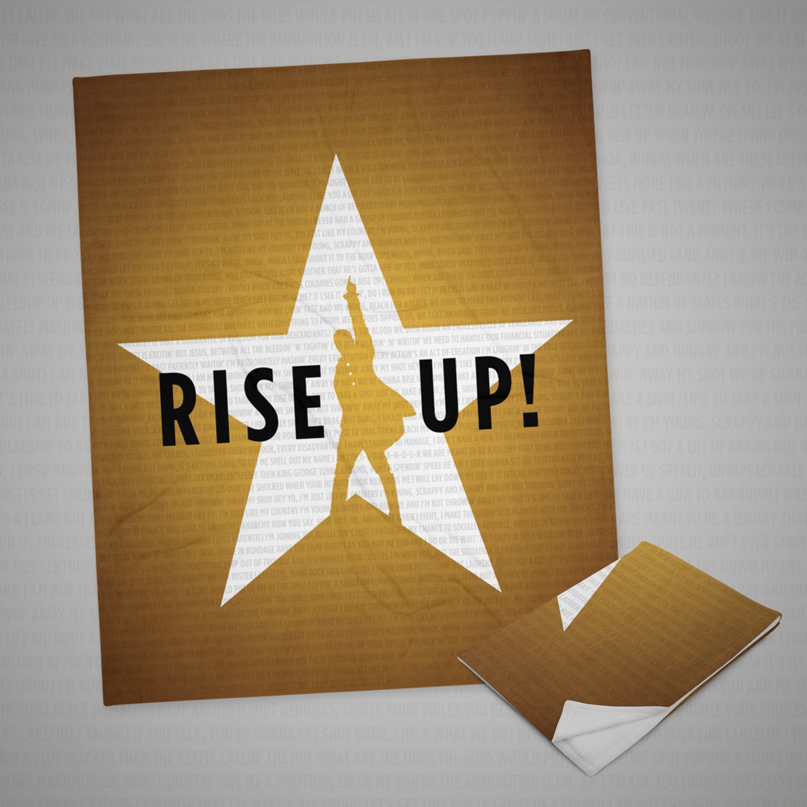 Rise Up Soft Throw Blanket Hamilton Musical My Shot | Etsy