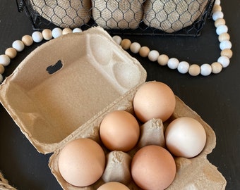 Set of 10 - Egg Cartons - Holds 6 Chicken Eggs (Half Dozen) - Rectangular Blank Carton - 100% Recyclable