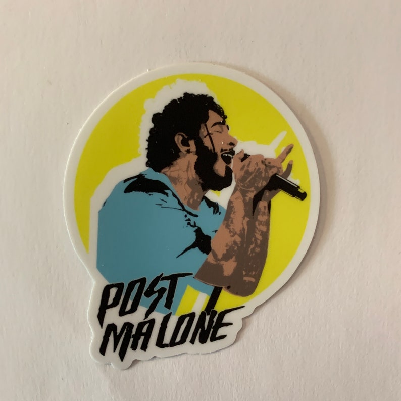 Post Malone Art Vinyl Weatherproof Sticker Decal Voiture La Etsy