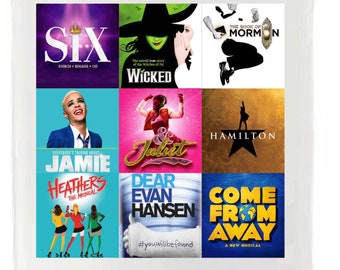 Your Favourite West End/ Broadway Musicals on a White Canvas Tote Bag - West End/ Broadway Musical Theatre Gift